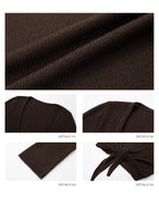 iamxiaa Cropped Waist Cutout V-neck Open Front Stretch Knit Women's Silk Wool Cardigans