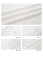 iamxiaa Fine Ribbed Slim Semi Sheer U Neck Women's Tencel Wool Long Sleeve T-shirts