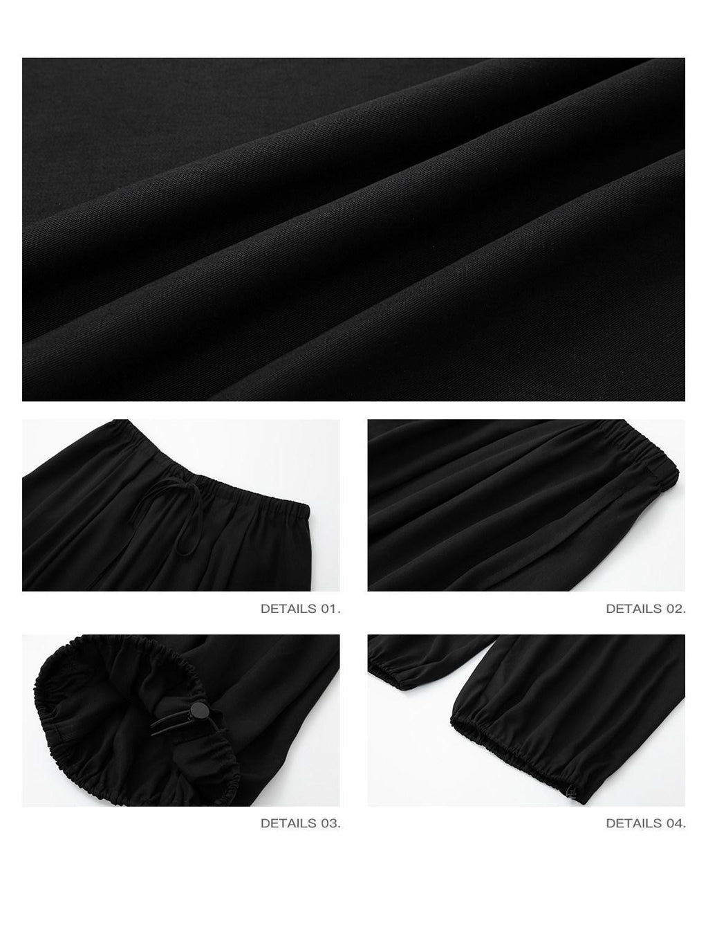 iamxiaa Lantern Low Waist Drawcord Adjustable Hem Women's Lyocell Wide-leg Pants