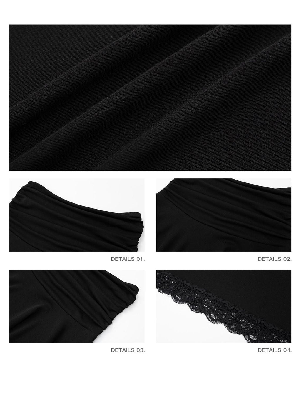 iamxiaa Low Rise Ruched Waist Wavy Pleated Lace Trim Women's Modal Midi Skirts