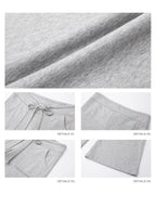 iamxiaa Low Waist Drawstring Square Patch Micro Flare Women's Cotton Sweatpants/joggers