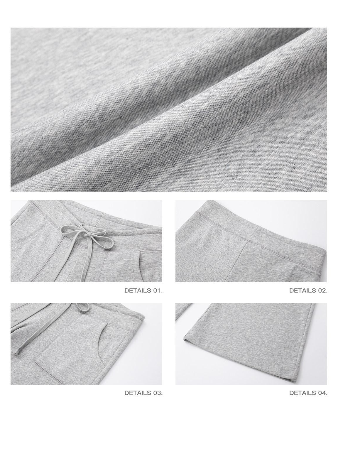 iamxiaa Low Waist Drawstring Square Patch Micro Flare Women's Cotton Sweatpants/joggers