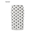 iamxiaa Polka Dot Double Layer Low Waist Bodycon Women's Thick Mesh Tulle Midi Skirts 936985700544