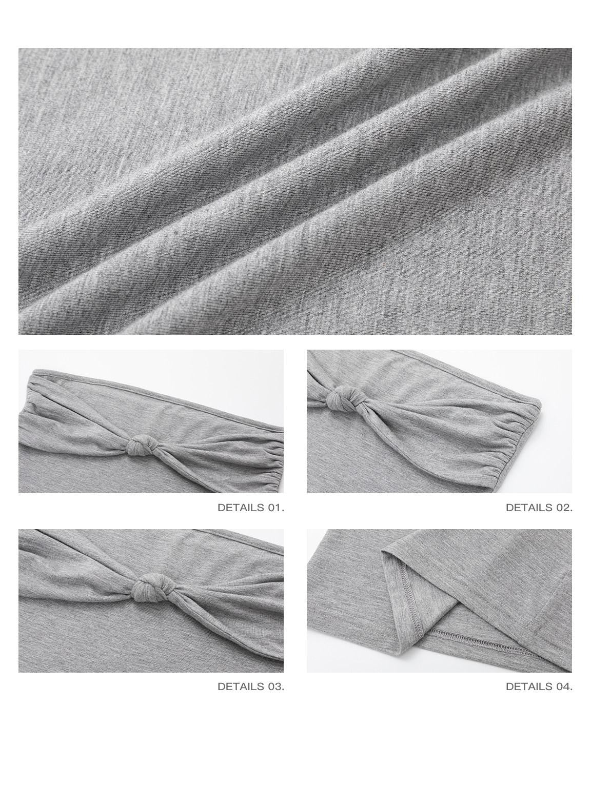 iamxiaa Ruched Twist Knot Bow Straight Neck Women's Stretch Slim Fit Tank Tops