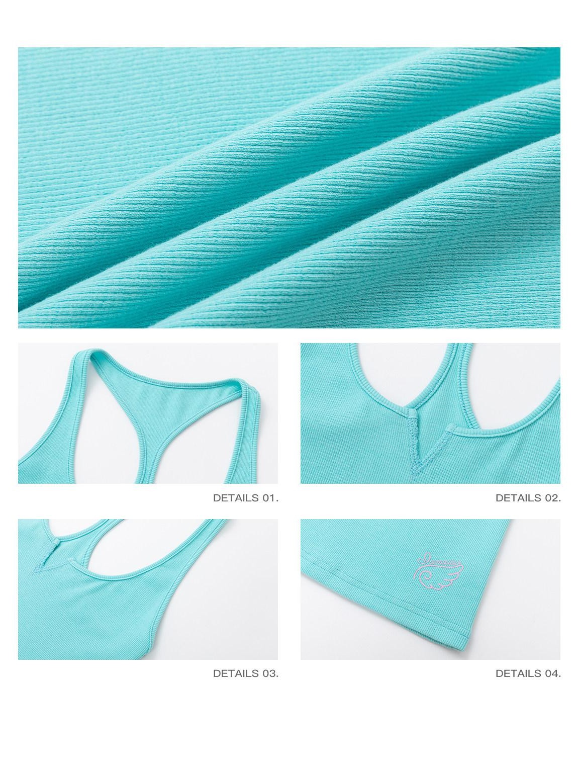 iamxiaa Small Wing Print Ribbed Knit U Neck Racerback Women's High Cotton Tank Tops
