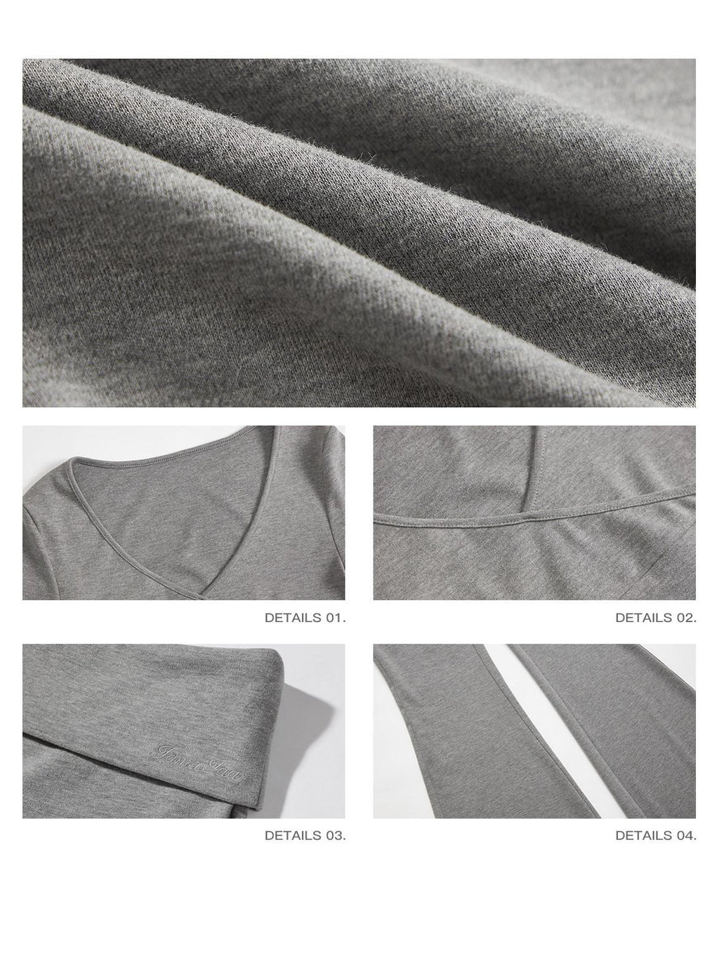 iamxiaa Wide Folded Hem Cross V Knit Women's Cotton Feel Flare Pants