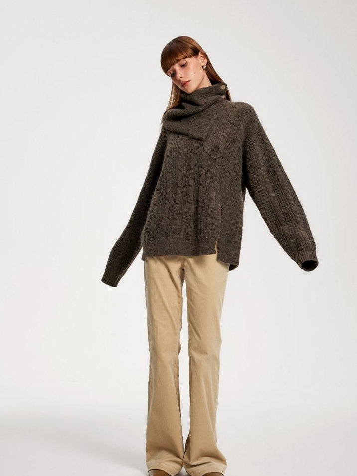 someonesometimes 100 Percent Cotton Commuter Low Waist Micro Flare Light Camel Ladies Pants