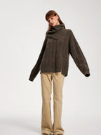 someonesometimes 100 Percent Cotton Commuter Low Waist Micro Flare Light Camel Ladies Pants