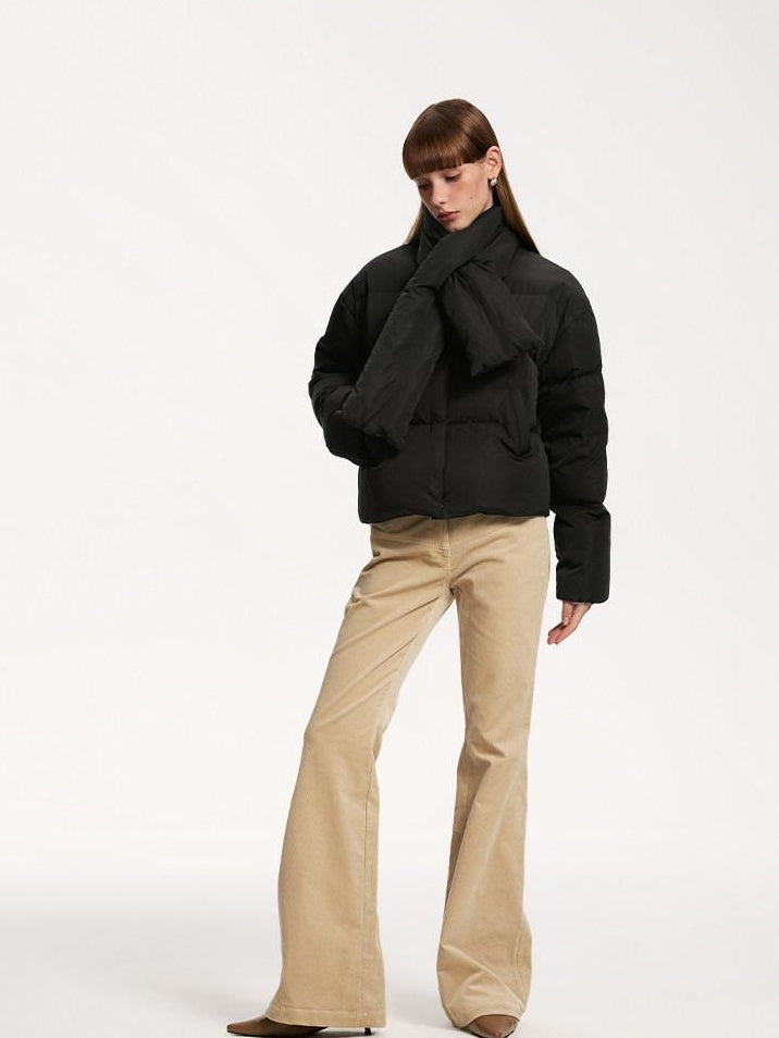 someonesometimes 100 Percent Cotton Commuter Low Waist Micro Flare Light Camel Ladies Pants