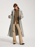 someonesometimes 100 Percent Cotton Commuter Low Waist Micro Flare Light Camel Ladies Pants