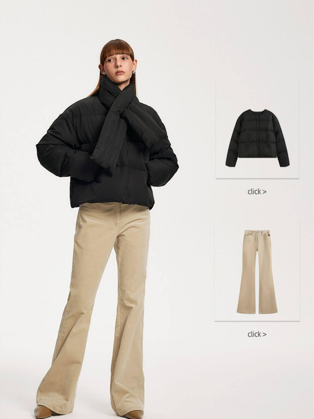 someonesometimes 100 Percent Cotton Commuter Low Waist Micro Flare Light Camel Ladies Pants