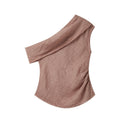 someonesometimes_Antibacterial_Uv_100%_Ramie_Linen_Pleated_Slim_One_Shoulder_Top_MISSTT