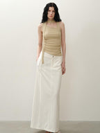 someonesometimes Asymmetric Original Slim Fit Strappy Solid Viscose Spandex Stretch Tank Tops
