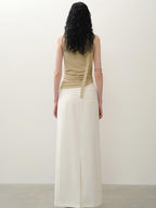 someonesometimes Asymmetric Original Slim Fit Strappy Solid Viscose Spandex Stretch Tank Tops