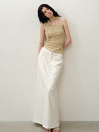 someonesometimes Asymmetric Original Slim Fit Strappy Solid Viscose Spandex Stretch Tank Tops