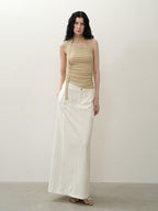 someonesometimes Asymmetric Original Slim Fit Strappy Solid Viscose Spandex Stretch Tank Tops