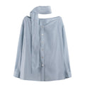 someonesometimes_Breathable_Lyocell_Minimal_Commuter_Relaxed_V-neck_Button_Tie_Women_Blouses_MISSTT
