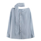 someonesometimes_Breathable_Lyocell_Minimal_Commuter_Relaxed_V-neck_Button_Tie_Women_Blouses_MISSTT
