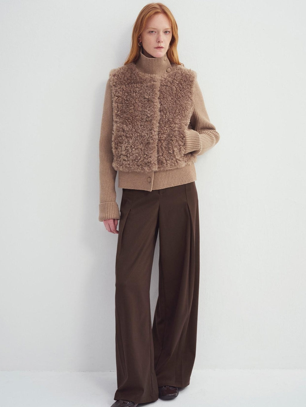 someonesometimes Casual Loose Fit Layered Stand Collar Button Polyester Women Cropped Jackets