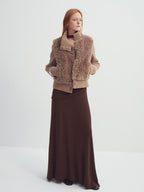 someonesometimes Casual Loose Fit Layered Stand Collar Button Polyester Women Cropped Jackets
