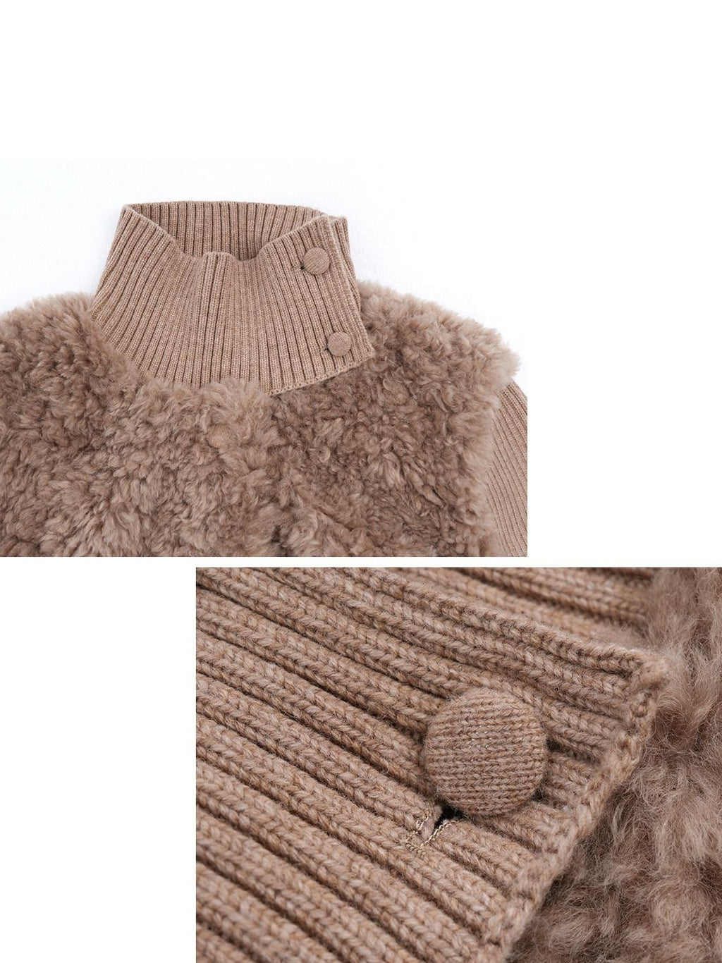 someonesometimes Casual Loose Fit Layered Stand Collar Button Polyester Women Cropped Jackets