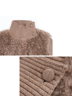 someonesometimes Casual Loose Fit Layered Stand Collar Button Polyester Women Cropped Jackets