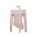 someonesometimes_Cotton_Blend_Slim_Fit_Patchwork_Knit_Women_Peach_Pink_Long_Sleeve_T-Shirts_MISSTT
