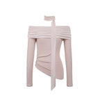 someonesometimes_Cotton_Blend_Slim_Fit_Patchwork_Knit_Women_Peach_Pink_Long_Sleeve_T-Shirts_MISSTT