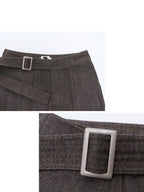 someonesometimes Cotton Linen High Waist Casual Straight Fit Womens Dove Gray Straight Leg Jeans