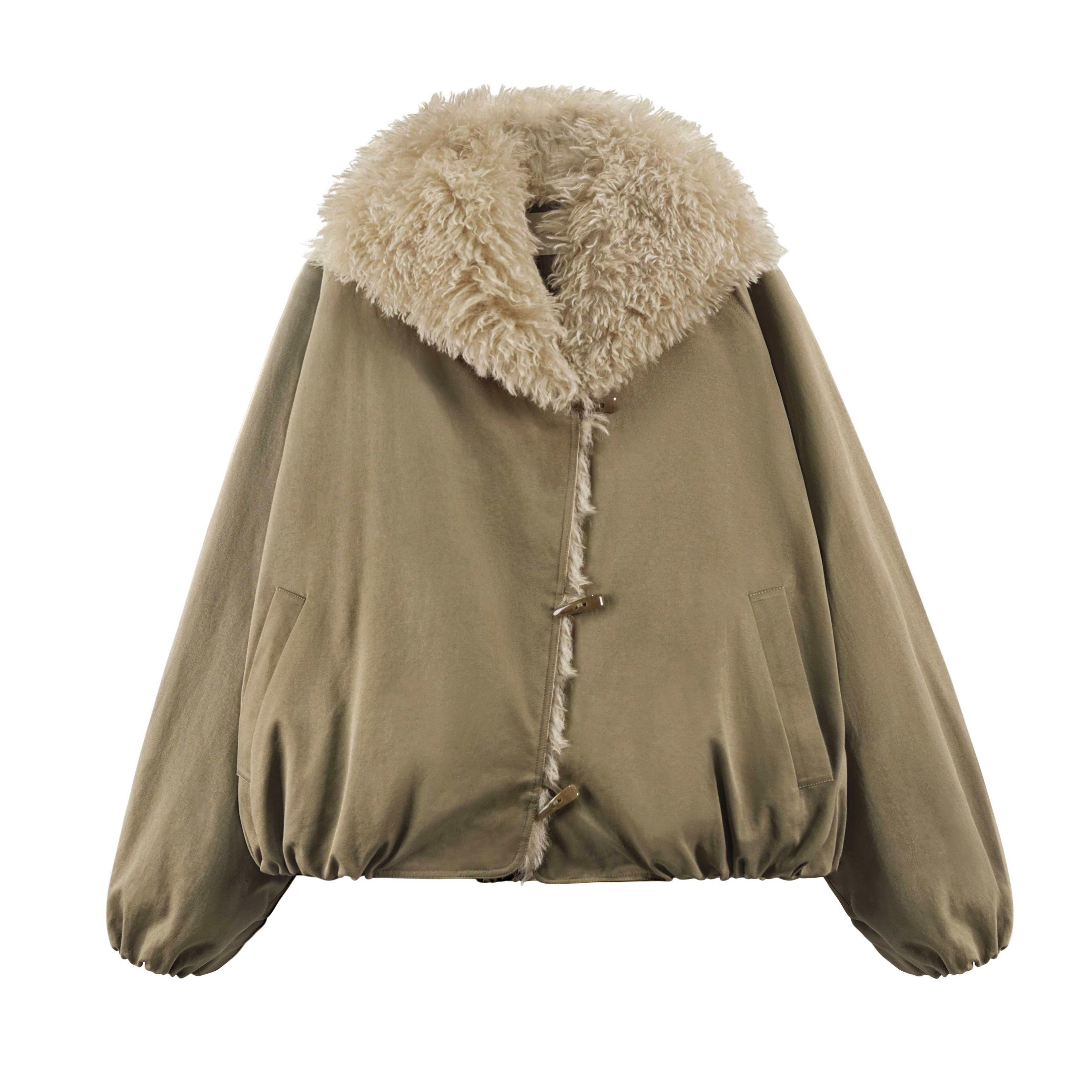 someonesometimes_Cozy_Commuter_Cotton_Blend_Relaxed_Short_Collar_Gray_Brown_Olive_Puffer_Jackets_MISSTT