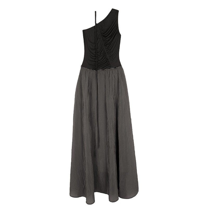 someonesometimes_Elegant_High_Waist_Lyocell_Aline_Spaghetti_Strap_Sleeveless_Maxi_Dresses_MISSTT