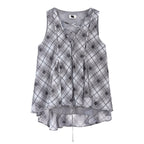 someonesometimes_Flattering_Commuter_Slim_Tie_Strap_Plaid_Vest_And_Skirt_Women_Top_&_Skirt_Sets_MISSTT