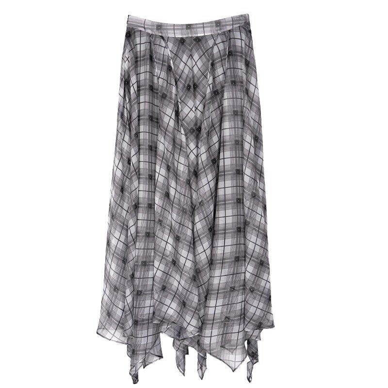 someonesometimes_Flattering_Commuter_Slim_Tie_Strap_Plaid_Vest_And_Skirt_Women_Top_&_Skirt_Sets_MISSTT
