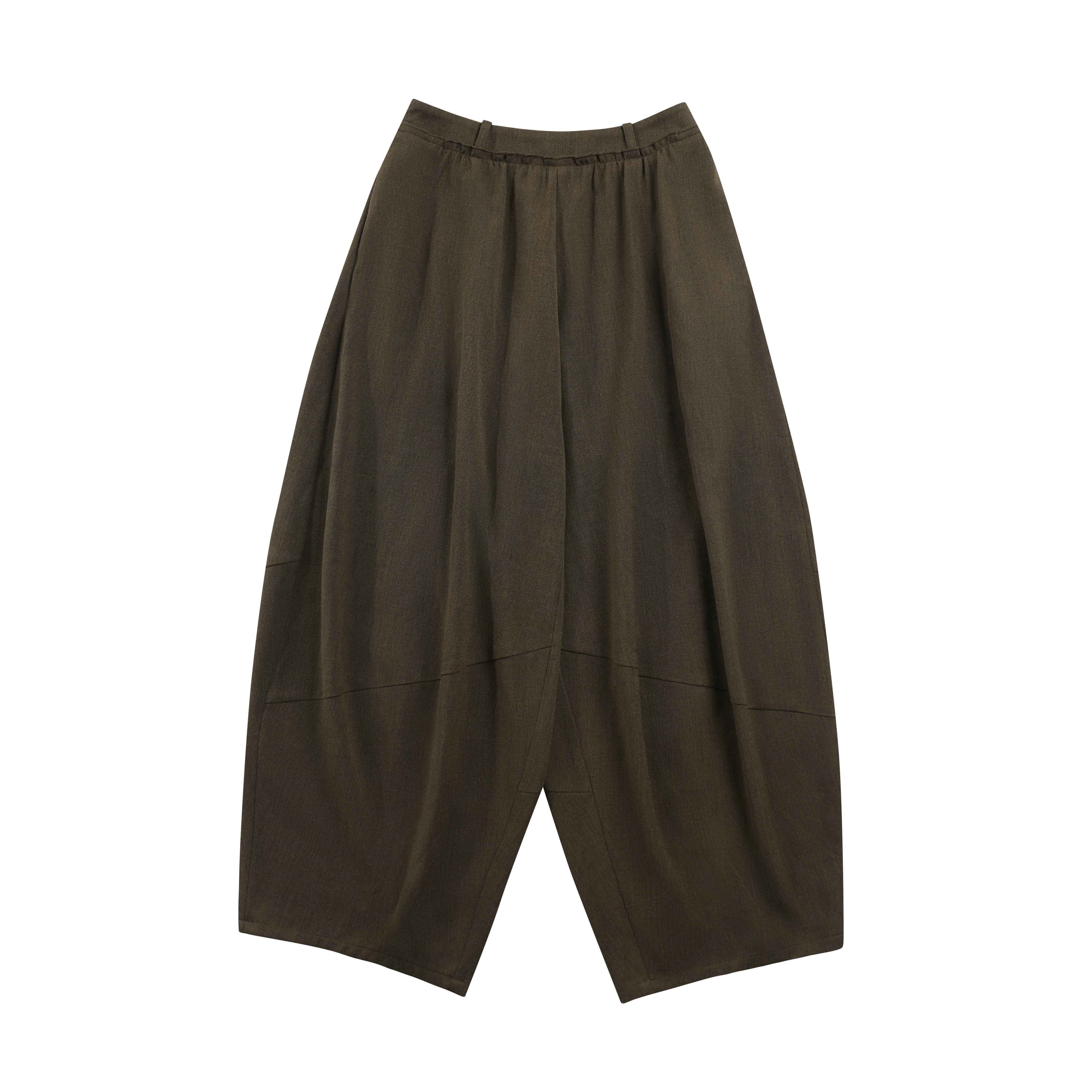 someonesometimes_High_Waist_Cozy_Olive_Brown_Casual_Straight_Hem_Women_Wide_Leg_Pants_MISSTT