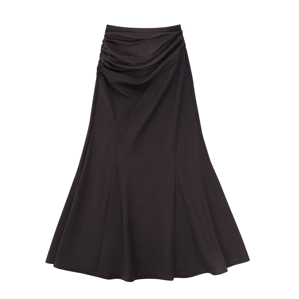 someonesometimes_High_Waist_Streamline_Slim_Cotton_Lyocell_Mix_Back_Zip_Fishtail_Skirt_MISSTT