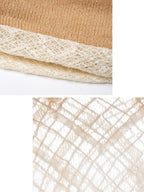 someonesometimes Khaki Plaid Patchwork Slim Crew Neck Women Knit Spandex Long Sleeve T-Shirts