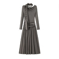 someonesometimes_Lava_Gray_Pleated_A_Line_Long_Sleeve_Round_Neck_Casual_Dress_MISSTT