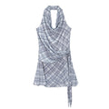 someonesometimes_Lightweight_Halter_Tie_Plaid_Office_Regular_Fit_Cornflower_Blue_Midi_Dresses_MISSTT