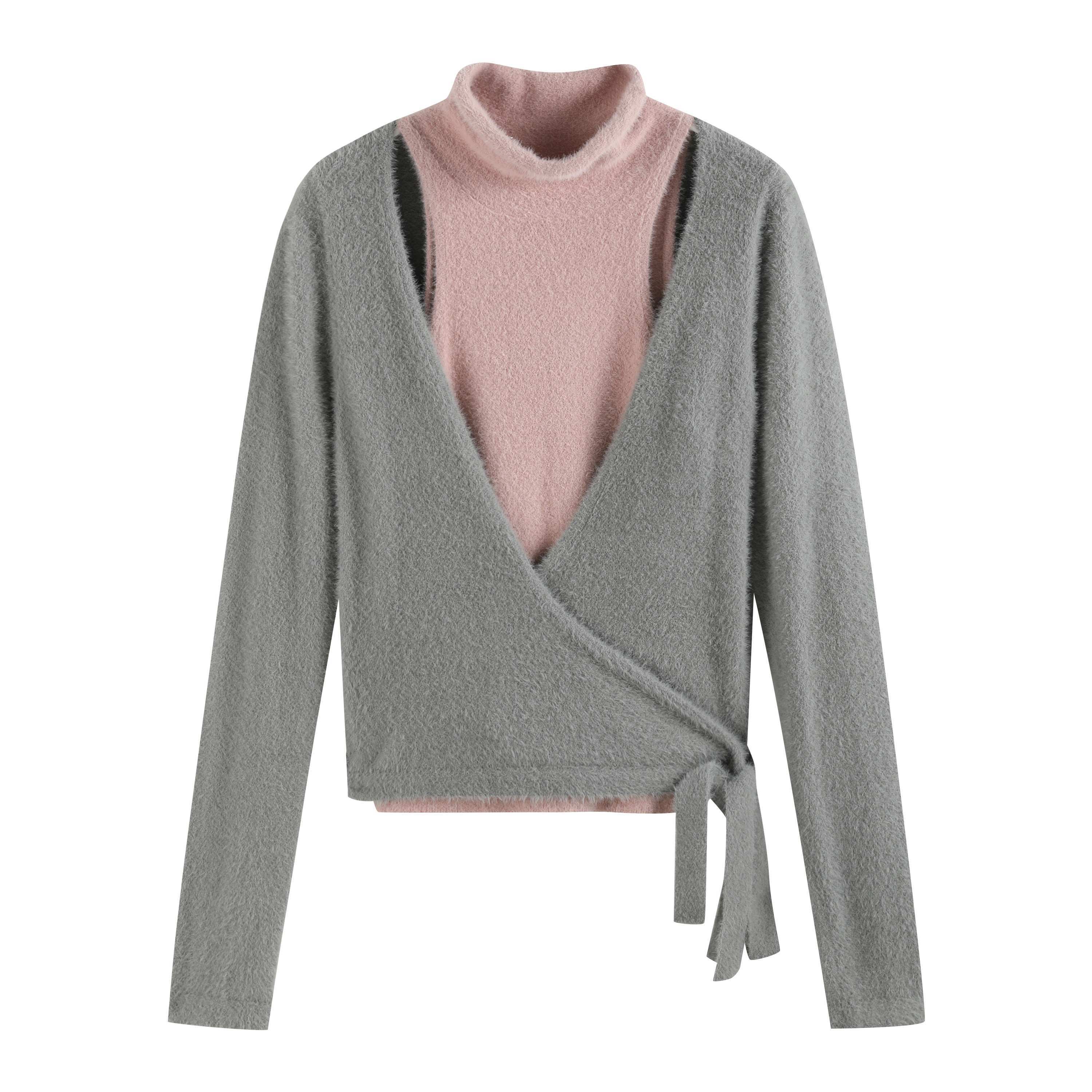 someonesometimes_Lightweight_Nylon_Pullover_Round_Neck_Commuter_Regular_Fit_Smoke_Gray_Cardigans_MISSTT