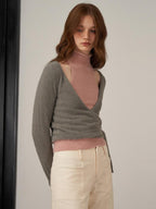 someonesometimes Lightweight Nylon Pullover Round Neck Commuter Regular Fit Smoke Gray Cardigans