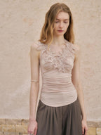 someonesometimes Lightweight Viscose Slim Fit Strappy Pullover Women Lotus Pink Camisole