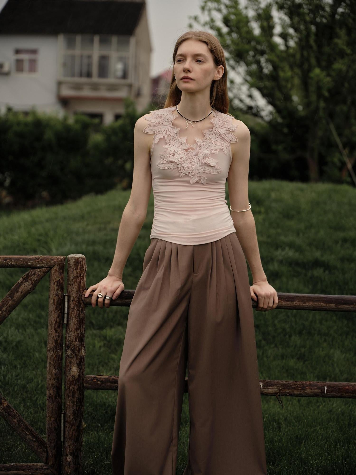 someonesometimes Lightweight Viscose Slim Fit Strappy Pullover Women Lotus Pink Camisole