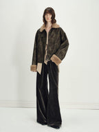 someonesometimes Minimalist Deep Olive Green Polyester Natural Waist Pocket Wide Leg Women Pants