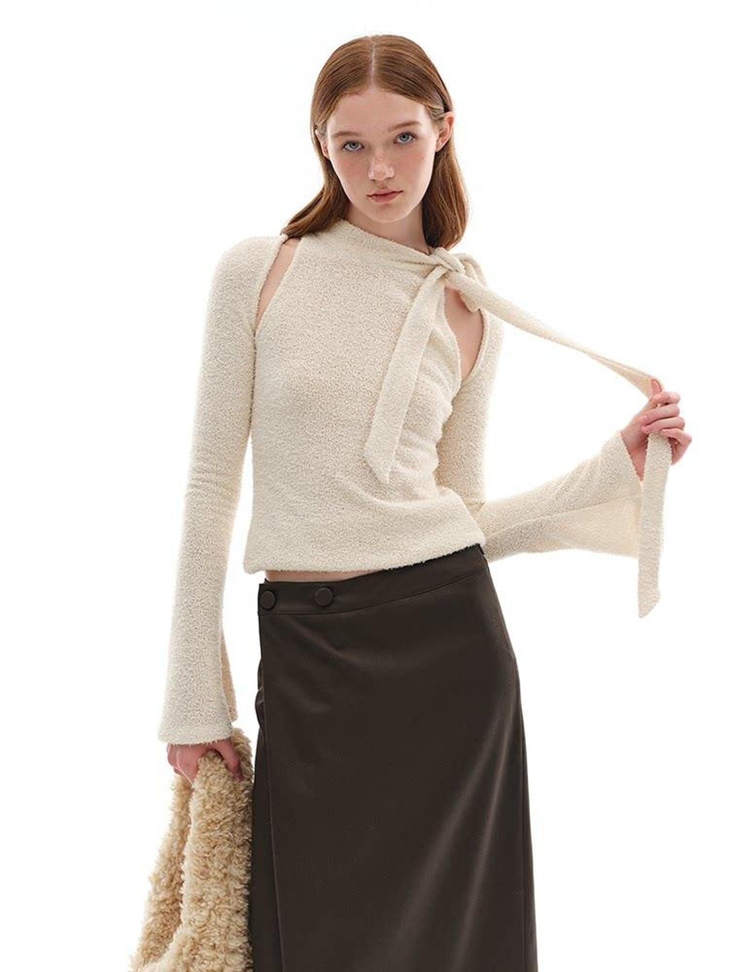 someonesometimes Moisture Wicking Slim Fit Round Neck Cream Solid Casual Long Sleeve T-Shirts