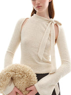 someonesometimes Moisture Wicking Slim Fit Round Neck Cream Solid Casual Long Sleeve T-Shirts