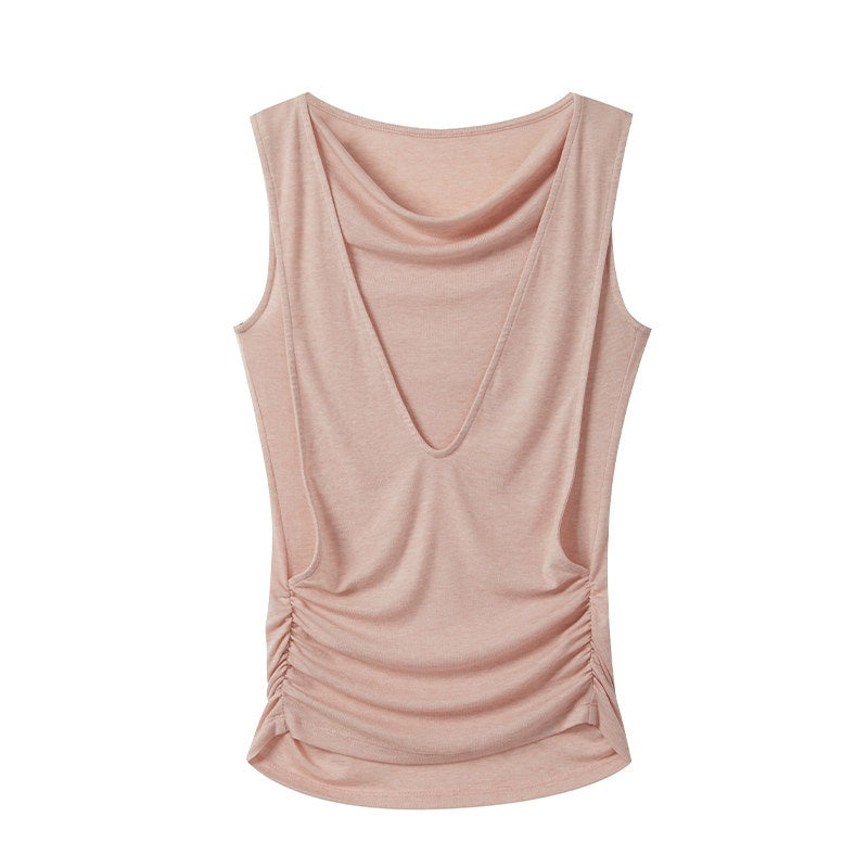 someonesometimes_Original_Patchwork_Slim_Fit_Strappy_Lyocell_Wool_Blend_Coral_Tank_Tops_MISSTT