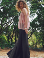 someonesometimes Patchwork Asymmetrical Halter Loose Women Mist Pink Off Shoulder Crop Tops