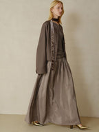 someonesometimes Polyester Button Front Halter Loose Casual Brown Striped Womens Cropped Jackets