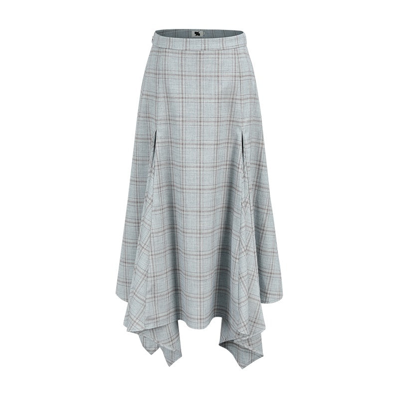 someonesometimes_Polyester_Plaid_Short_Sleeve_Top_And_Pleated_Skirt_For_Young_Women_Two_Piece_Set_MISSTT
