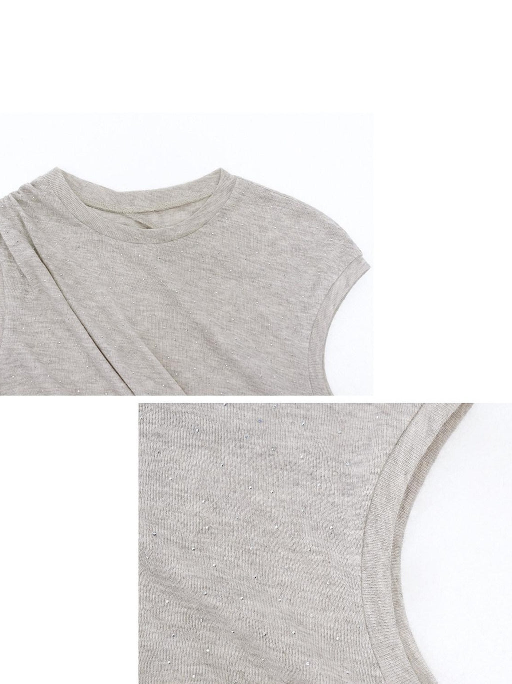 someonesometimes Rhinestone Galaxy Slim Asymmetrical Neck Cotton Women Off Shoulder Crop Tops